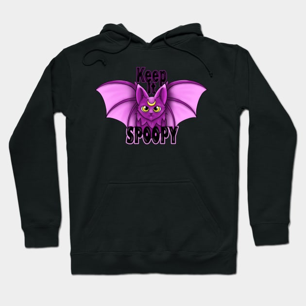 Purple Bat Keep it Spoopy Hoodie by Aslynder